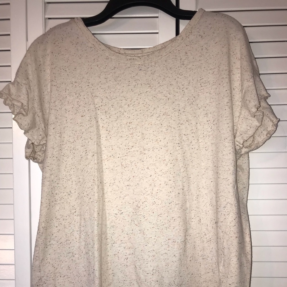 Ruffled short sleeve top